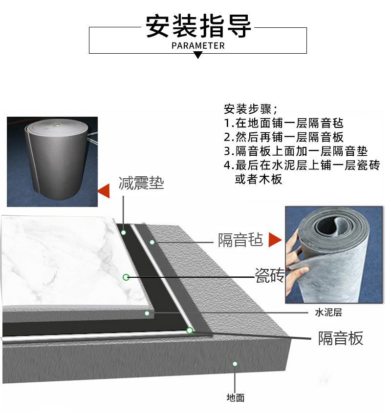 地面隔音施工工藝簡單處理