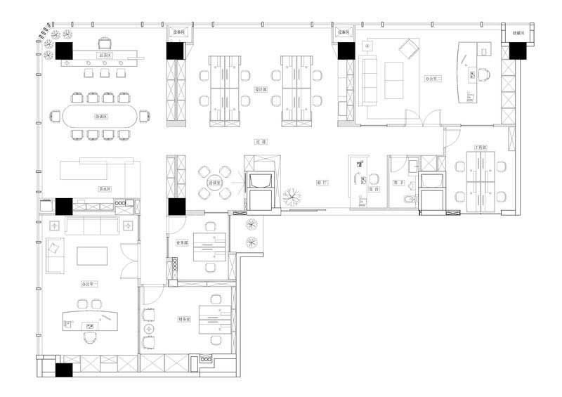 辦公室現(xiàn)代簡約風(fēng)設(shè)計(jì)圖 (5)