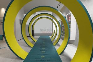 深圳三棵樹油漆展廳裝修設計 圓形通道