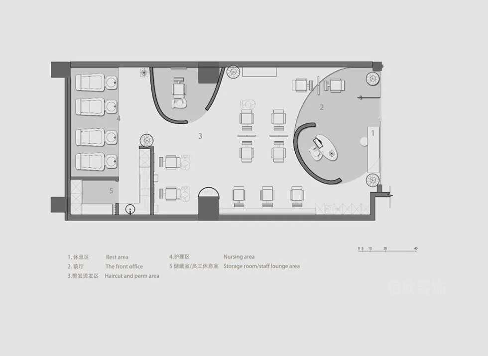 深圳I iCare美發(fā)沙龍平面方案裝修設(shè)計