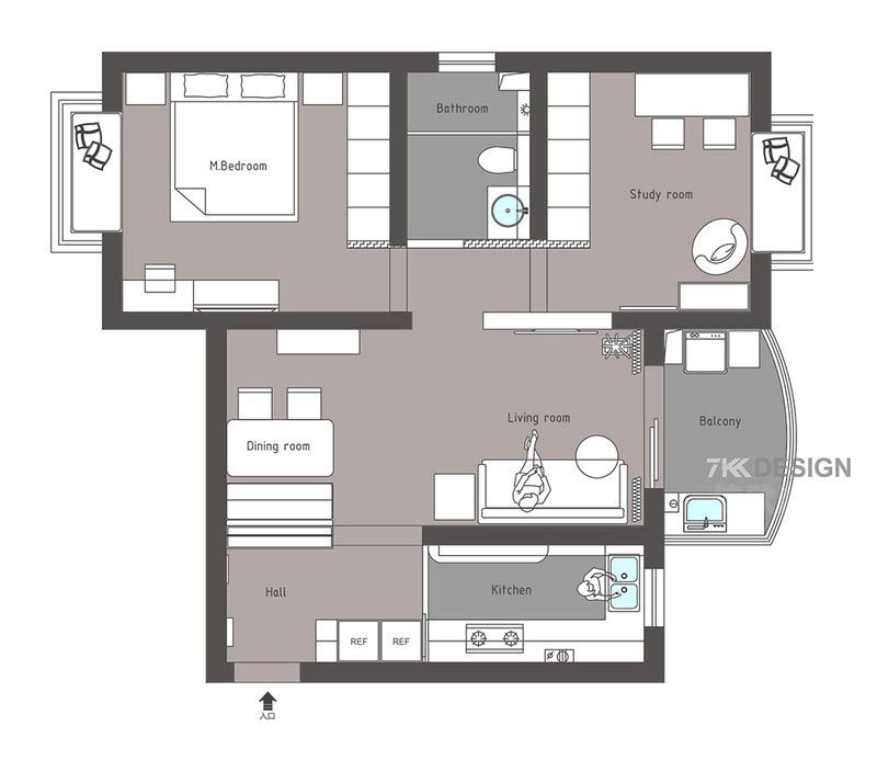 深圳市福田區新洲富通九曜公館戶型改造