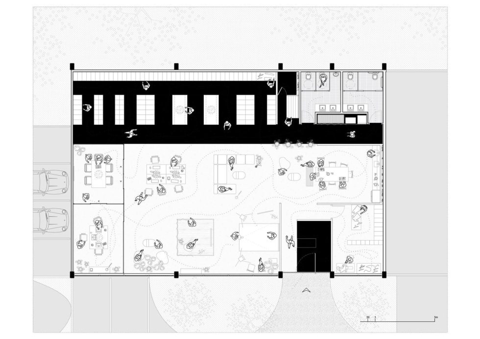 深圳羅湖區(qū)金光華廣場辦公室裝修 人員動線圖