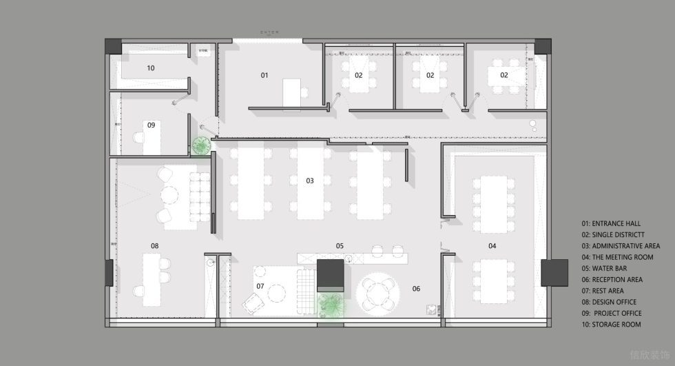 200平方辦公室平面戶型圖