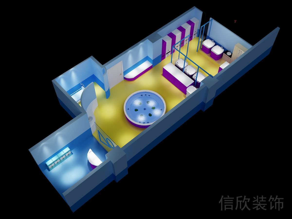 深圳市三環工業大廈光明區天使寶寶兒童教育中心培訓機構天線寶寶兒童男女洗手間淋浴整理空間